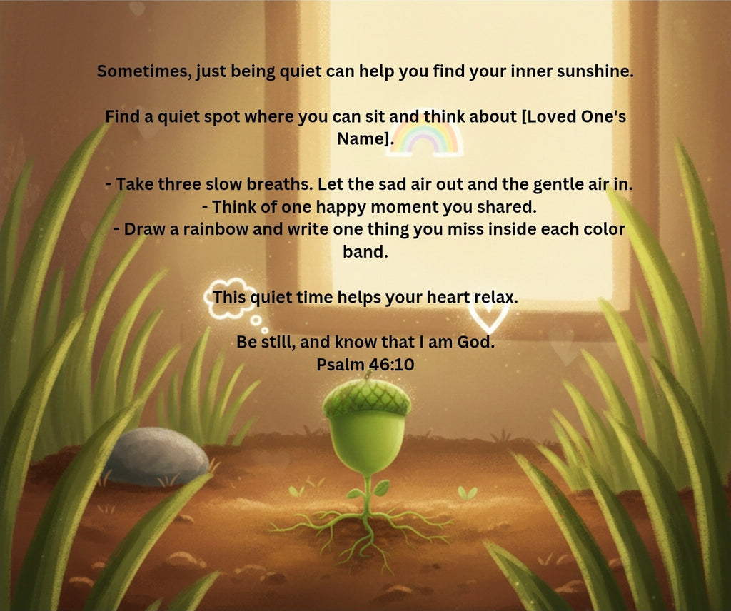 Personalized Sunshine After the Clouds: Grief After Losing a Loved One