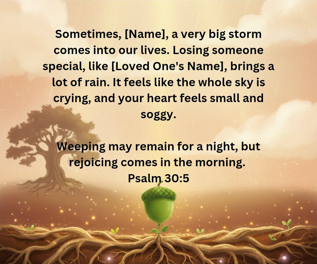 Personalized Sunshine After the Clouds: Grief After Losing a Loved One