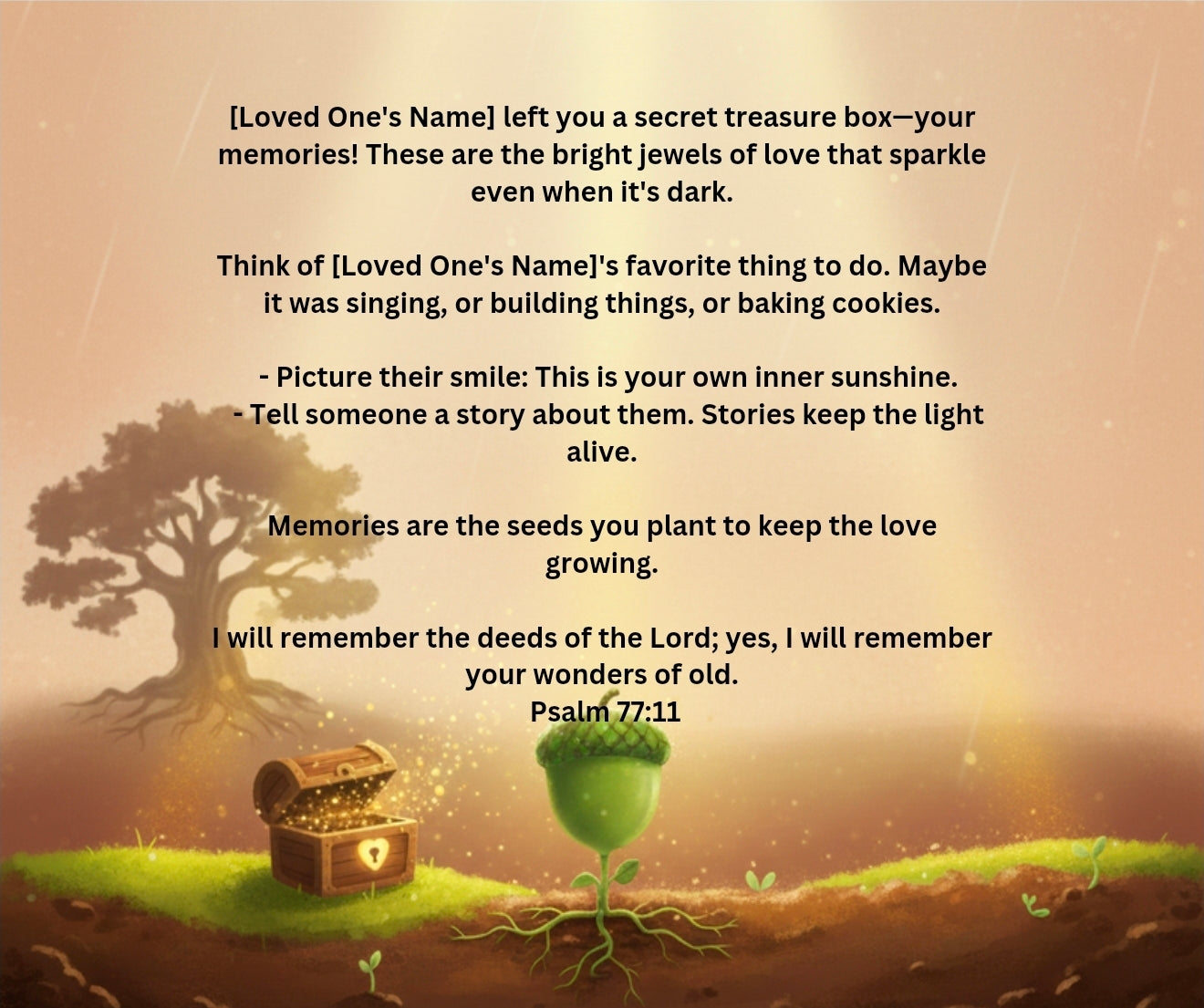 Personalized Sunshine After the Clouds: Grief After Losing a Loved One