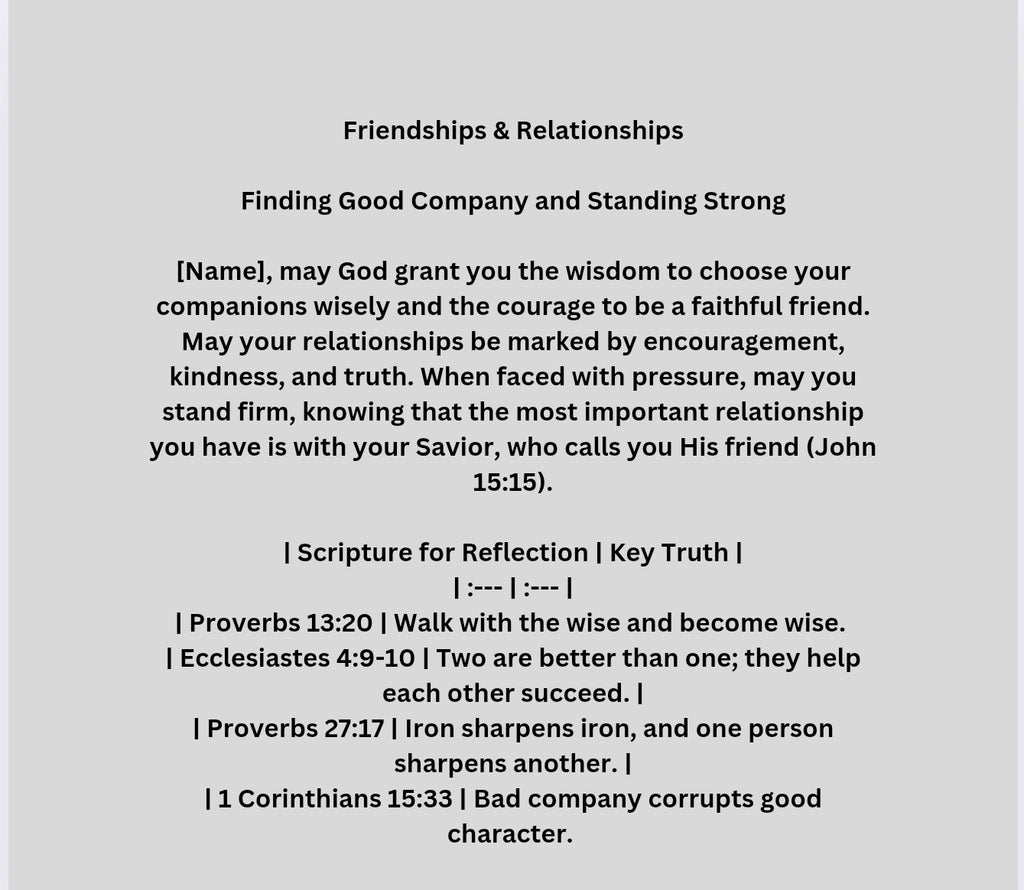 Personalized Blessings for Teens: Navigating Your Teen Years