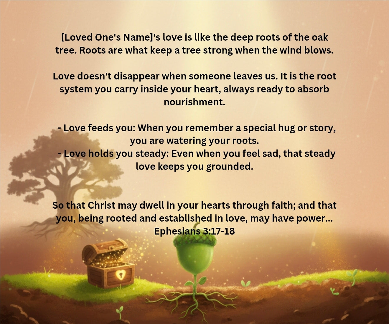 Personalized Sunshine After the Clouds: Grief After Losing a Loved One