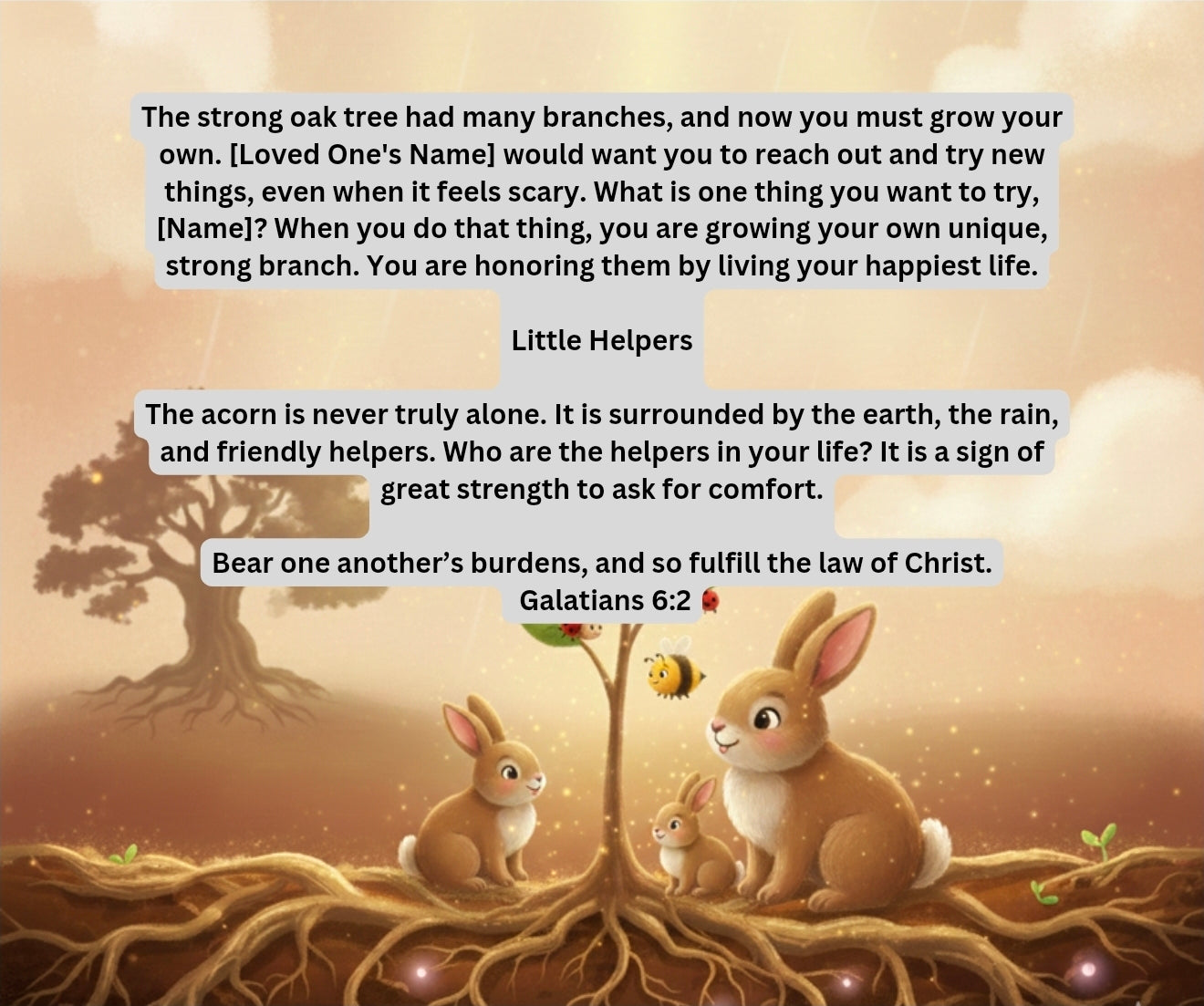 Personalized Sunshine After the Clouds: Grief After Losing a Loved One