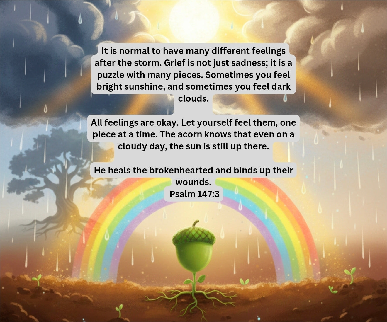 Personalized Sunshine After the Clouds: Grief After Losing a Loved One