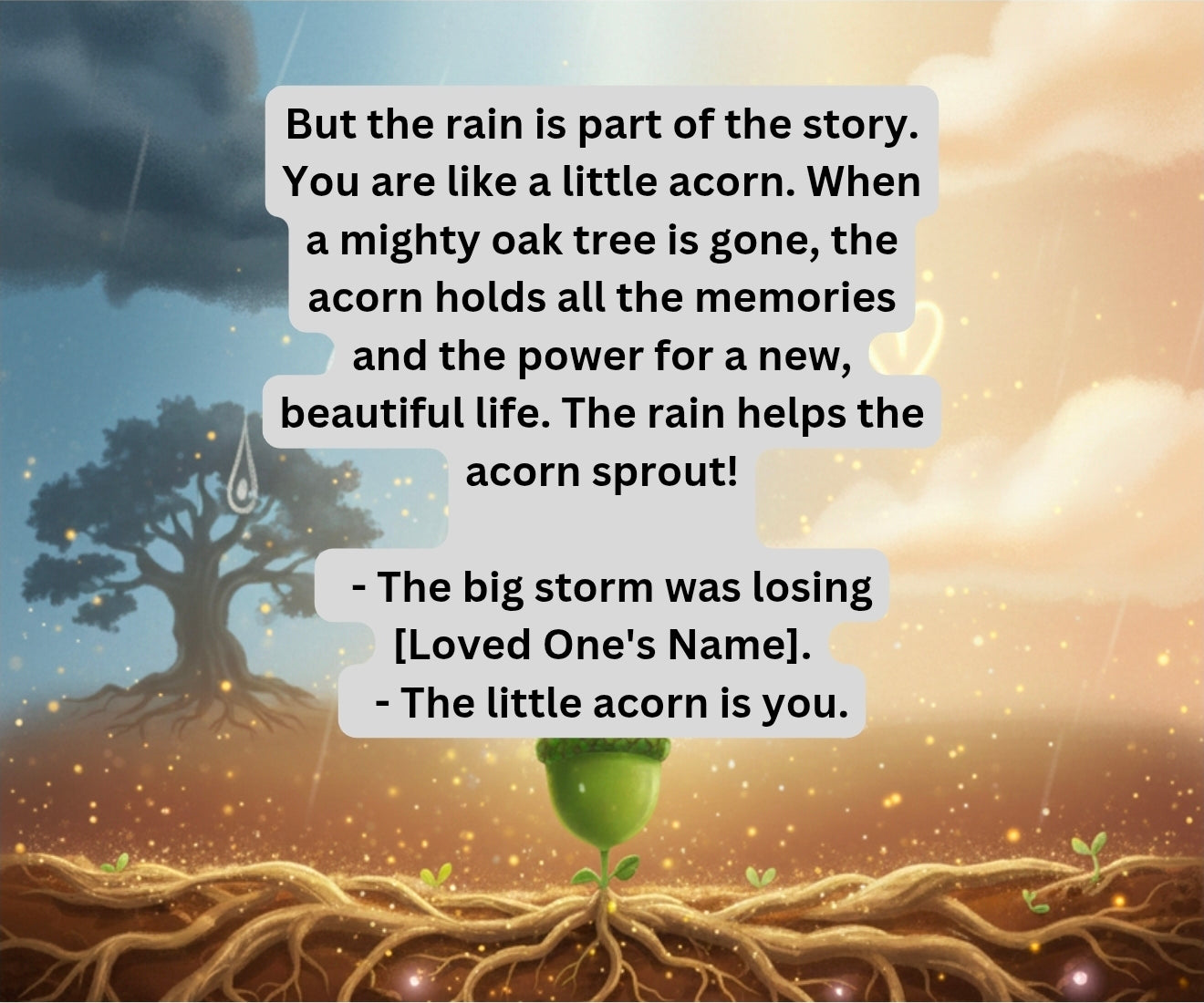 Personalized Sunshine After the Clouds: Grief After Losing a Loved One