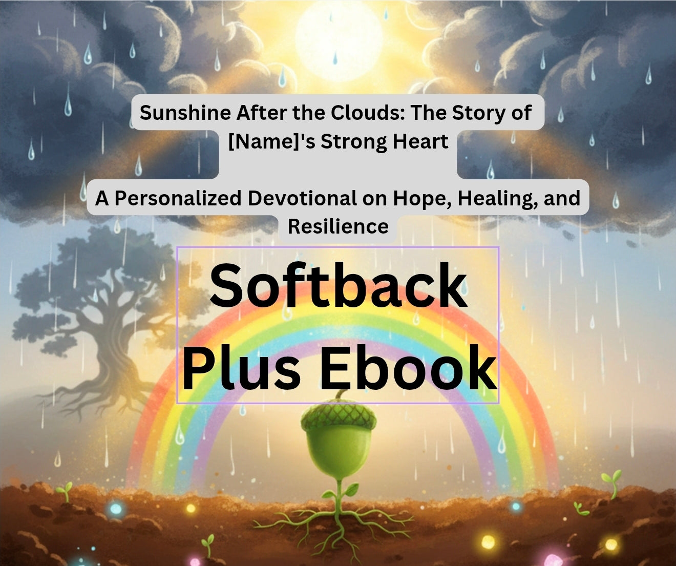 Personalized Sunshine After the Clouds: Grief After Losing a Loved One Softback plus E-Book